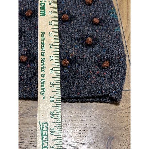 Susann D Size Medium Hand-Knit Wool Blend Multicolor Art-to-Wear Womens Sweater - Picture 7 of 10